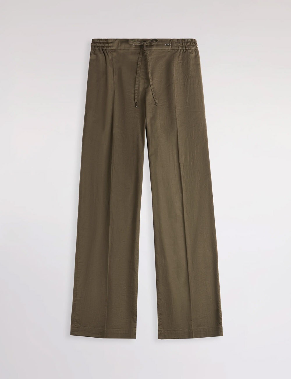 Regular Fit Trousers in Stretch Poplin verde