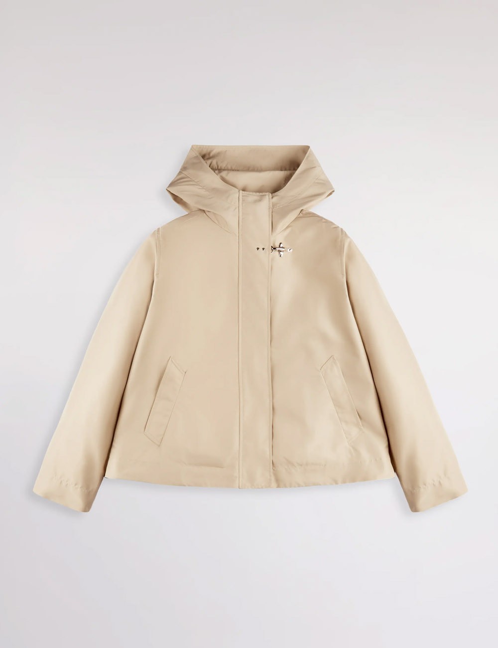 Short Parka in Technical Poplin beige