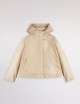 Parka Corto in Popeline Tecnico beige