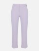 Trousers in lightweight crêpe fabric with logo charm lillà