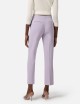 Trousers in lightweight crêpe fabric with logo charm lillà