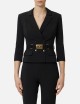 Technical bi-elastic fabric jacket black