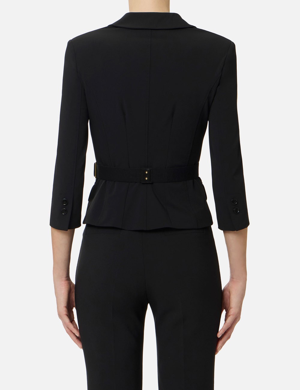 Technical bi-elastic fabric jacket black