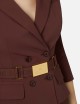 Technical bi-elastic fabric jacket cocoa
