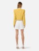 Jacket in lightweight crêpe fabric with 3D piping sun ivory