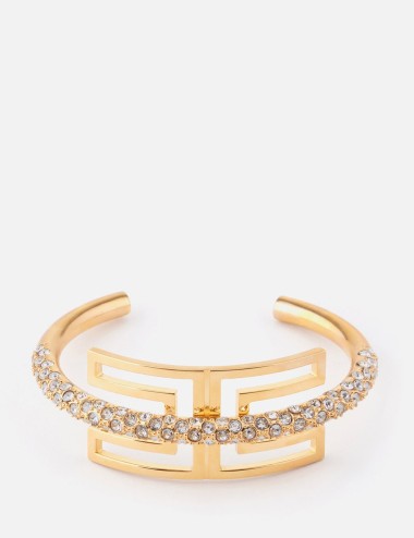 Bracelet with rhinestones yellow gold