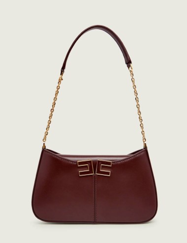 Over-the-shoulder bag with logo detail cacao