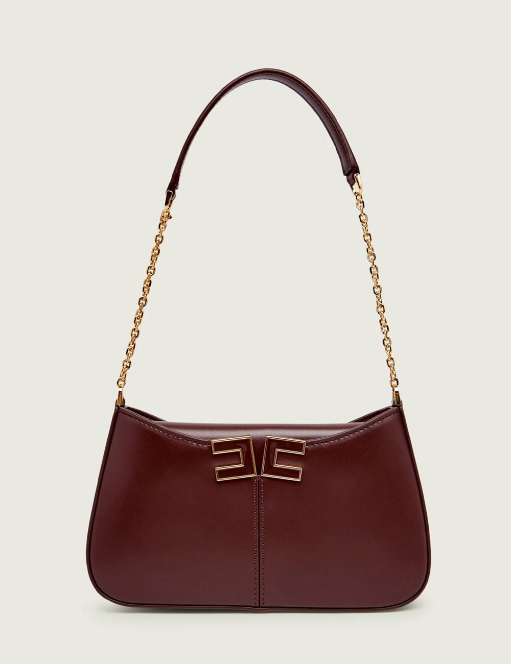 Over-the-shoulder bag with logo detail cacao