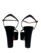 Sandali con plateau ADDIS raso neri