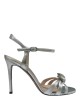 Sandalo Sophie Luxor in pelle metallizzata argento