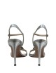 Sandalo Sophie Luxor in pelle metallizzata argento