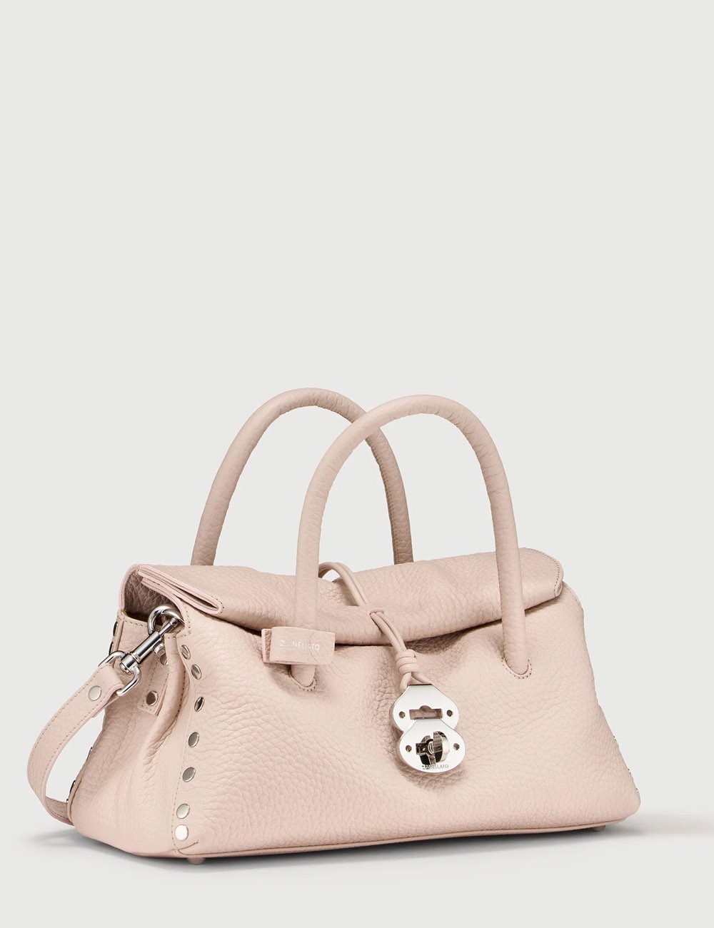 DOTTA® SMALL BAG IN HAMMERED LEATHER IN CALLAS PINK