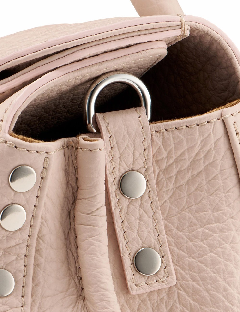 DOTTA® SMALL BAG IN HAMMERED LEATHER IN CALLAS PINK