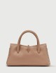 BORSA DOTTA® SMALL IN PELLE MARTELLATA BROWN RIBOLLA