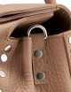 BORSA DOTTA® SMALL IN PELLE MARTELLATA BROWN RIBOLLA