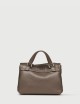 POSTINA® BABY BAG IN HAMMERED LEATHER GREY NOSTALGIA CANAGLIA