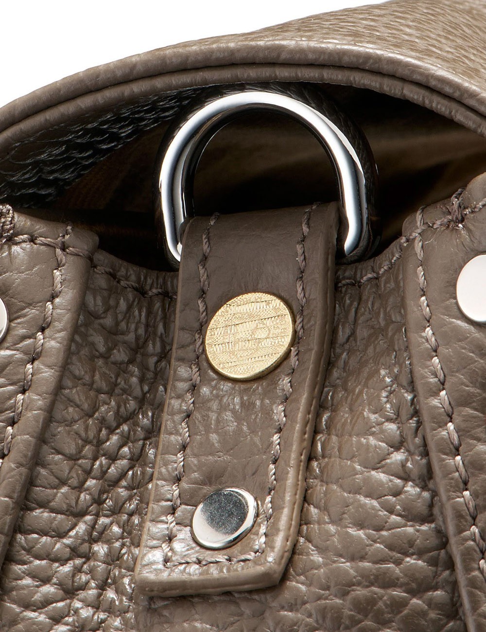 POSTINA® BABY BAG IN HAMMERED LEATHER GREY NOSTALGIA CANAGLIA