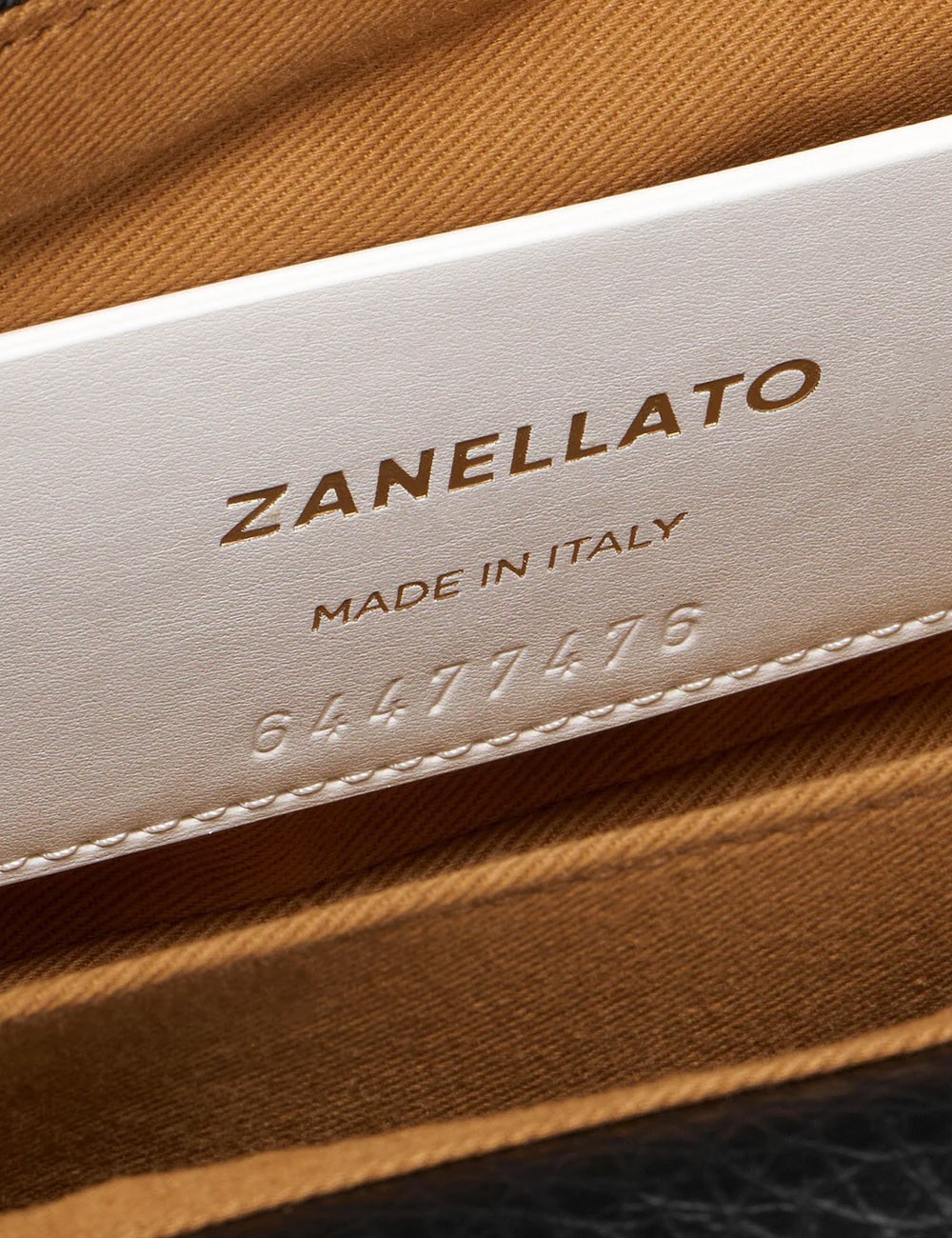 BORSA DOTTA® BABY IN PELLE MARTELLATA BLACK NERO