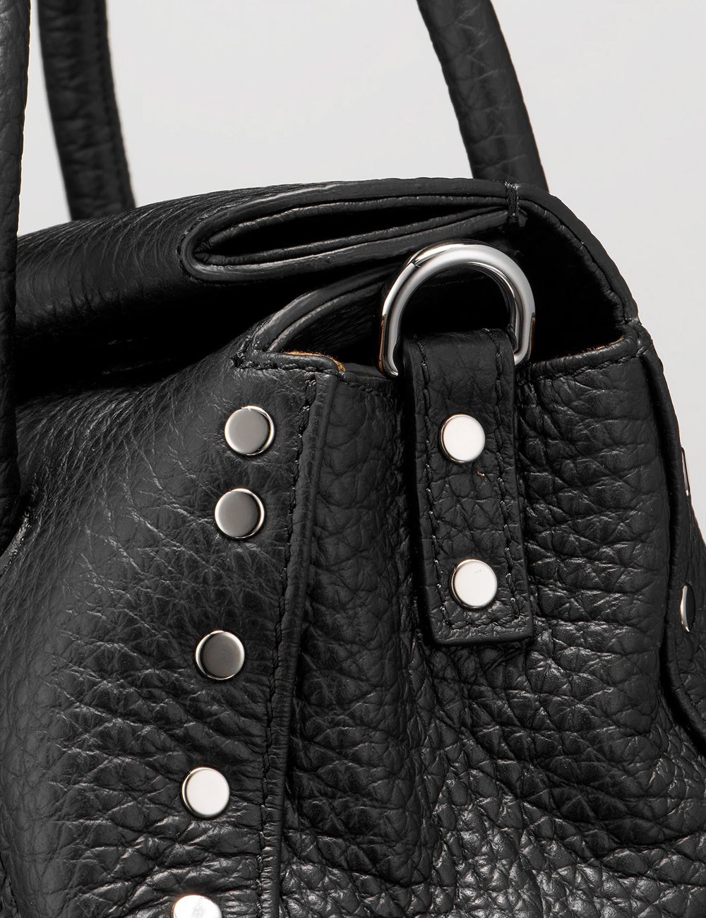 DOTTA® BABY BAG IN HAMMERED LEATHER BLACK
