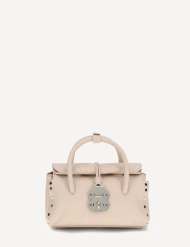 DOTTA® BABY BAG IN HAMMERED LEATHER PINK CALLAS