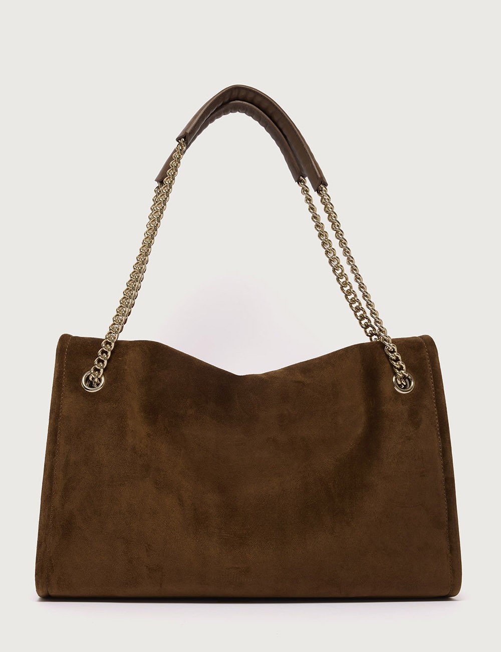 Borsa Venus Peach Midi a spalla in suede cacao