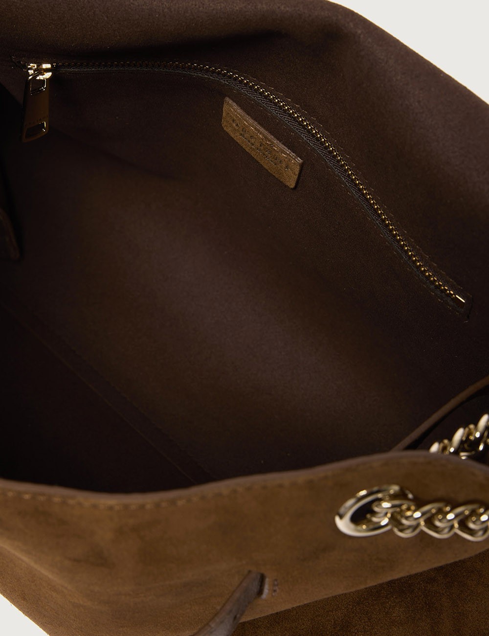 Borsa Venus Peach Midi a spalla in suede cacao