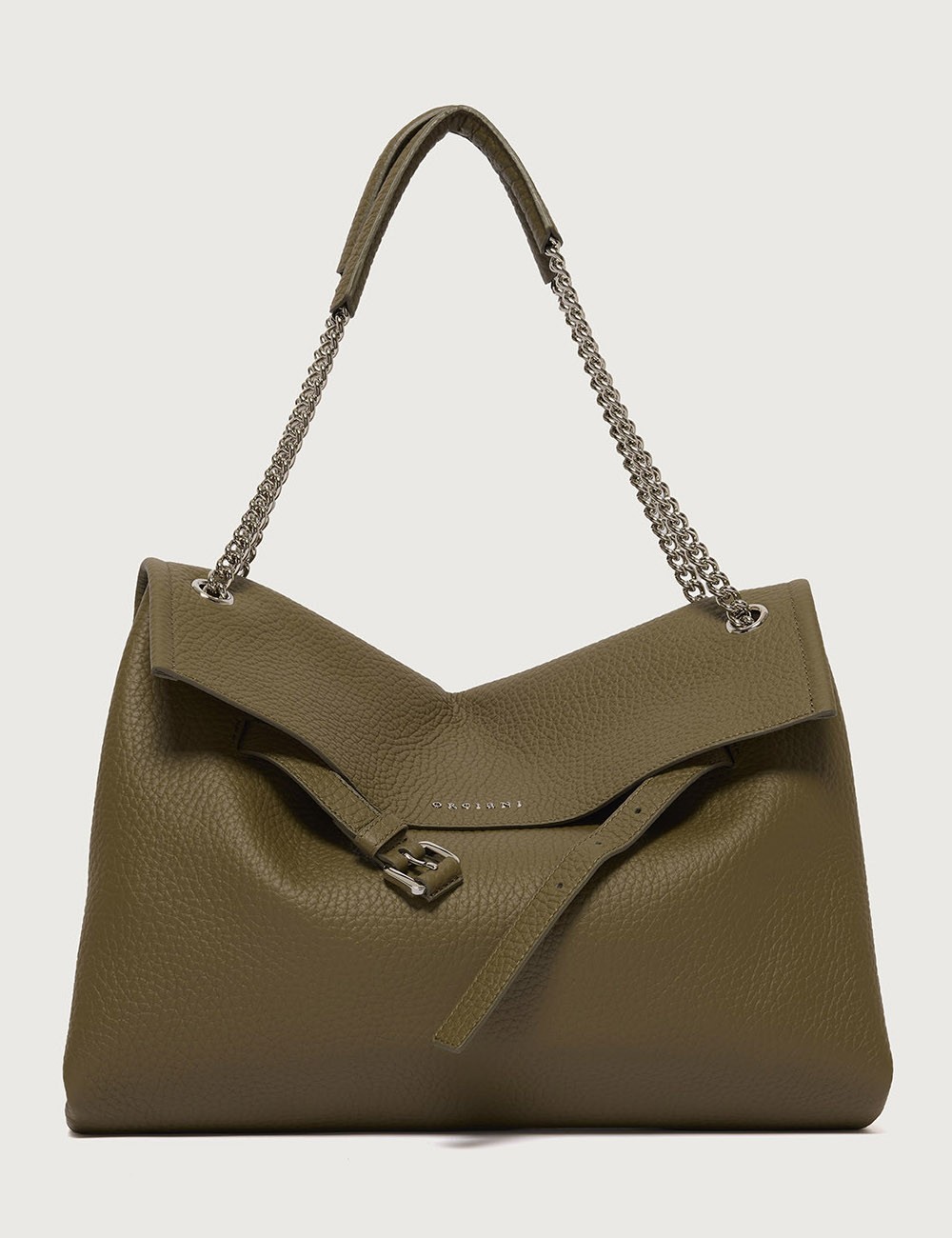 Borsa Venus Soft Midi a spalla in pelle martellata oasi