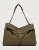 Venus Soft Midi grained leather shoulder bag oasi