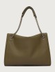 Venus Soft Midi grained leather shoulder bag oasi