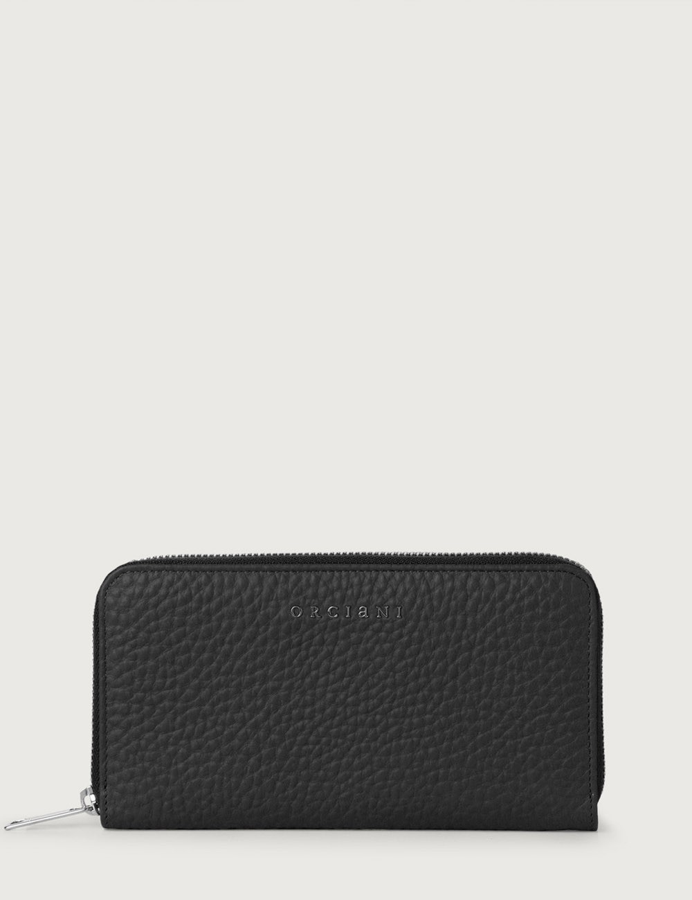 Portafoglio zip around Soft in pelle nero