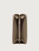 Zip around Soft large leather wallet Sand