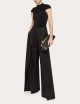 Layered wide-leg pants black