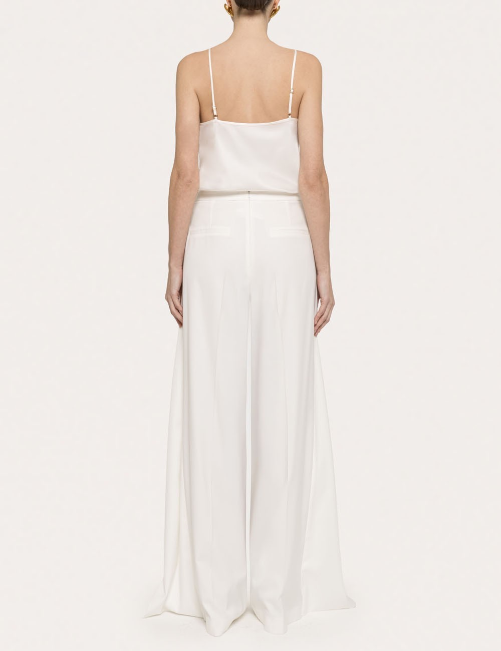 Layered wide-leg pants white