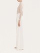 Body in pizzo con dettagli floreali bianco