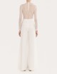 Floral-detail lace bodysuit white