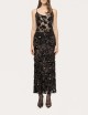 Abito in tulle con paillettes applicate nero