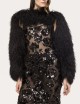 Abito in tulle con paillettes applicate nero