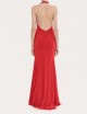 Backless maxi dress red