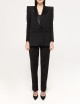 Double-breasted wool blazer black
