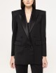 Blazer doppiopetto in lana nero