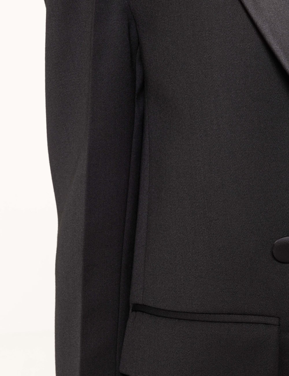 Double-breasted wool blazer black