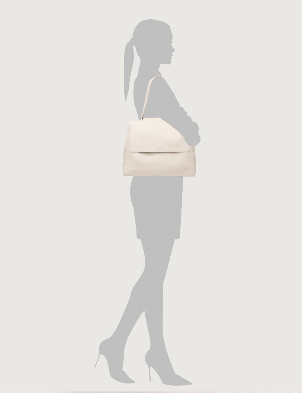 Borsa a spalla grande Sveva Soft in pelle con tracolla