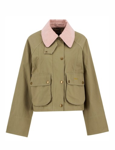 Cropped Beadnell Casual Jacket Bleached Olive / Ancient / Gardenia