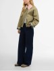 Cropped Beadnell Casual Jacket Bleached Olive / Ancient / Gardenia