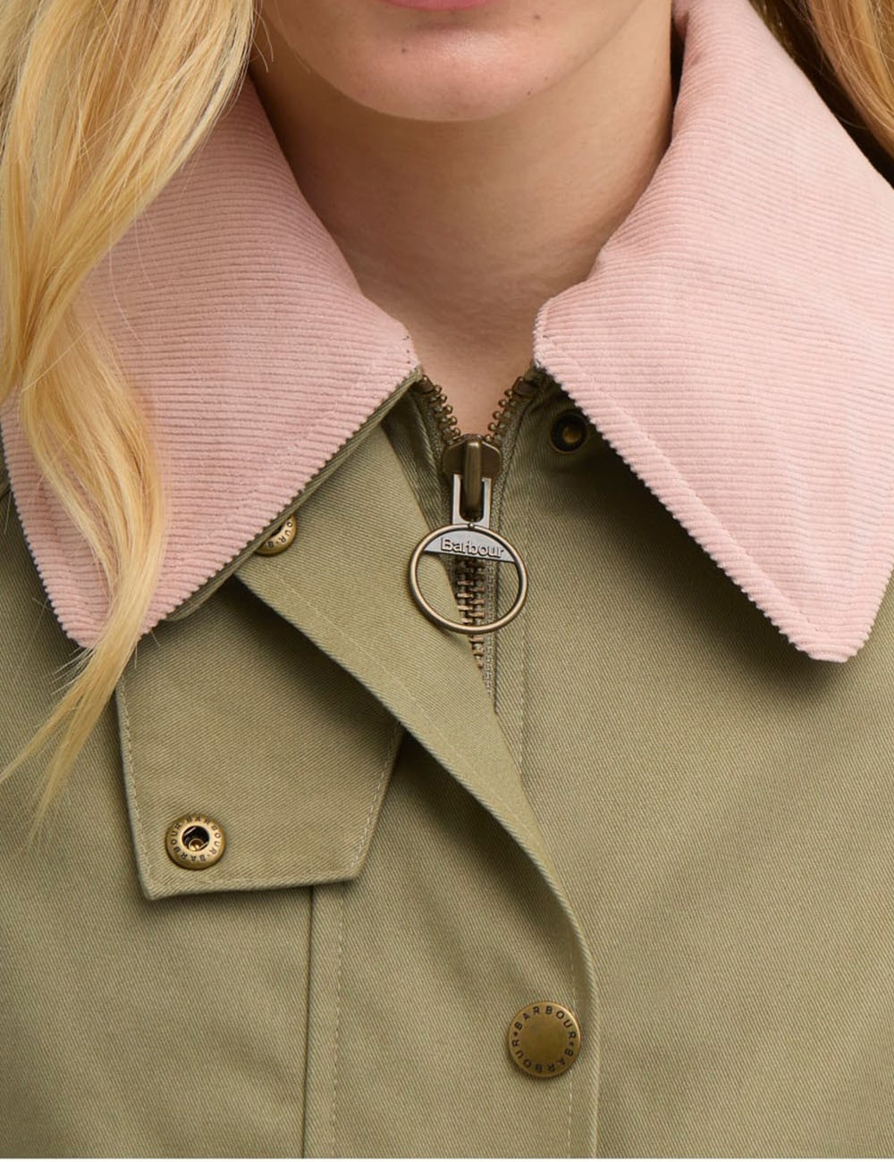 Giacca corta casual Beadnell Bleached Olive / Ancient / Gardenia