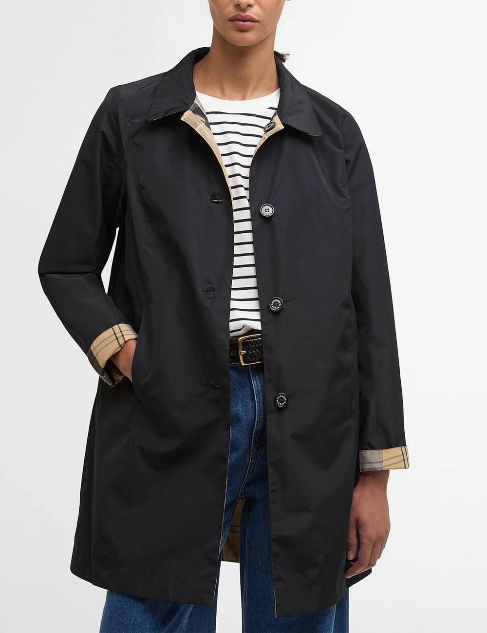 Giacca impermeabile reversibile Babbity Black/Dress Tartan