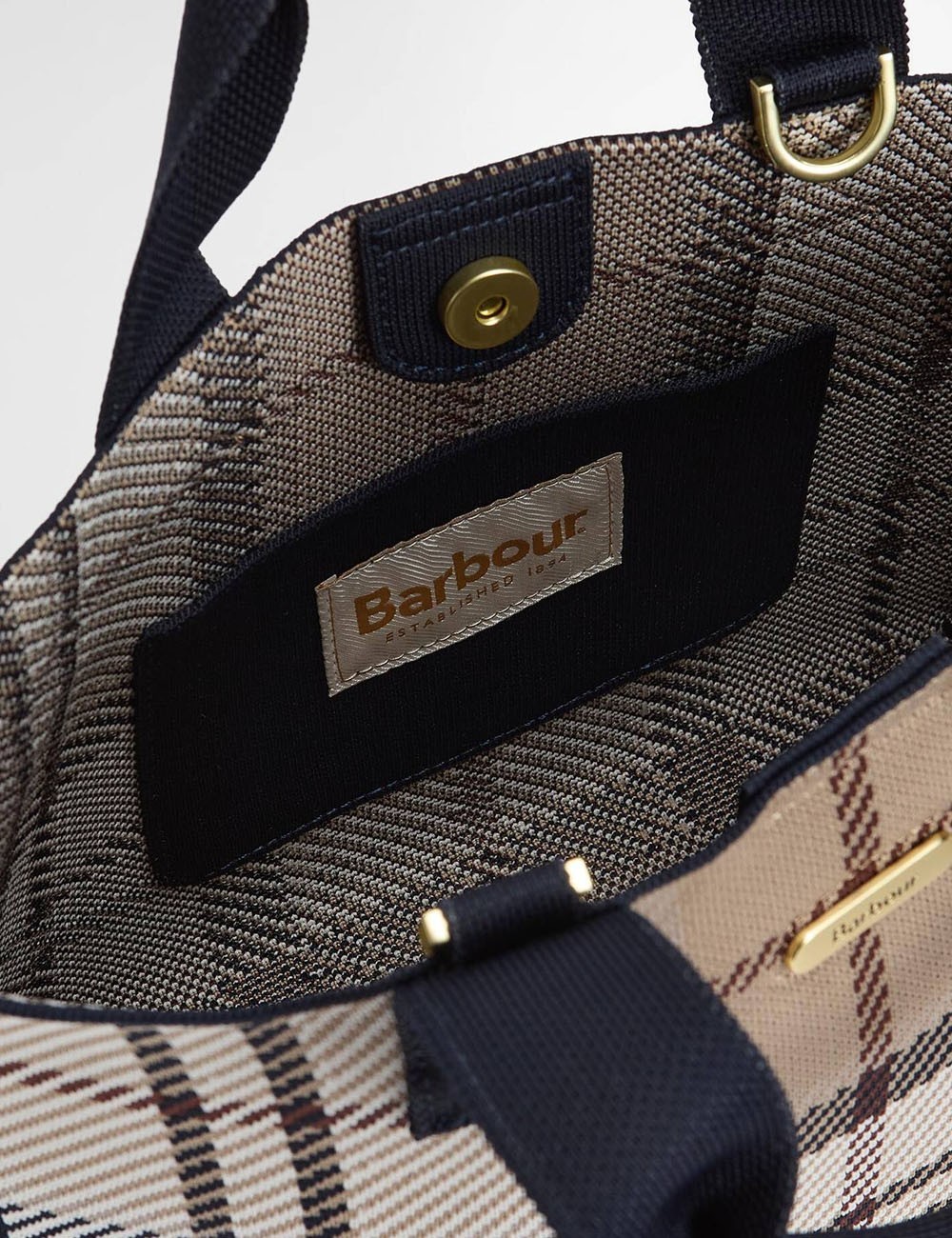 Borsa tote mini in tartan Layla Rosewood Tartan