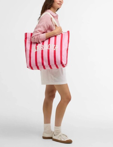 Borsa tote Emily con motivo a righe Cherry Blossom