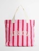 Borsa tote Emily con motivo a righe Cherry Blossom