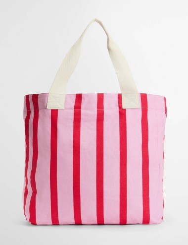 Borsa tote Emily con motivo a righe Cherry Blossom